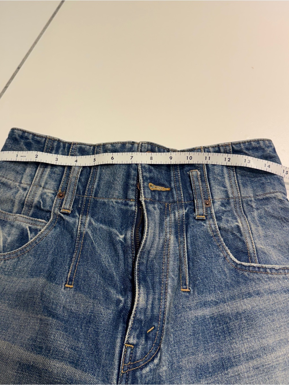 Celine Wide Leg High Rise Jeans Faded Blue 26 - Picture 11 of 12